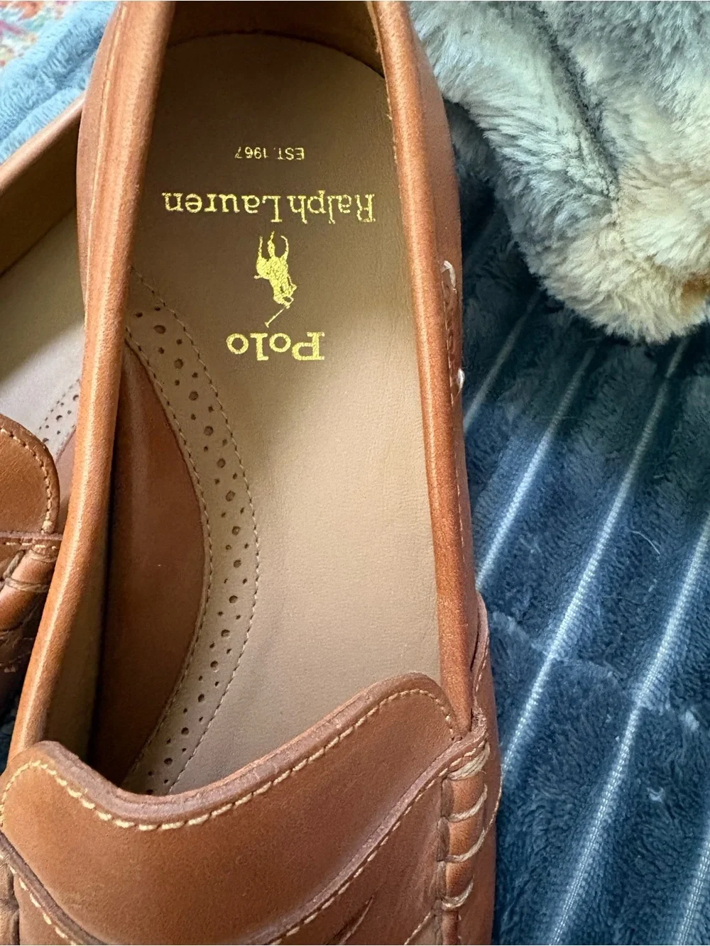 Polo by Ralph Lauren Tan Leather Penny Loafers - Picture 5 of 5